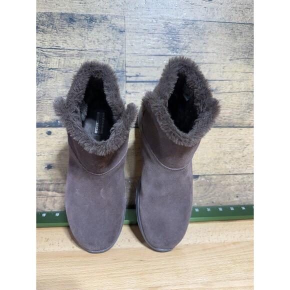 Skechers Boots Women 8 Chocolate Brown On The Go Joy Bundle Up Faux Fur Lined - Picture 7 of 11